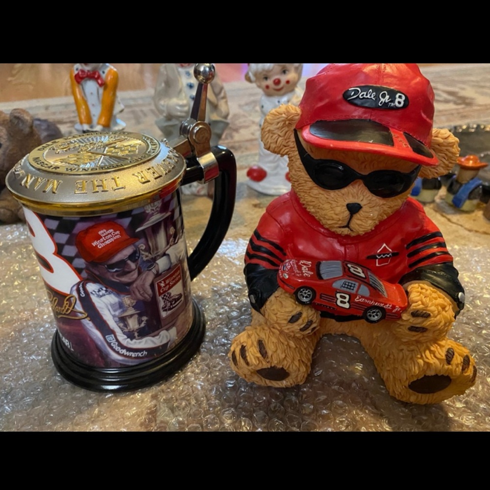 Dale Earnhardt Jr. Racing Bear Coin Bank and Mug Set